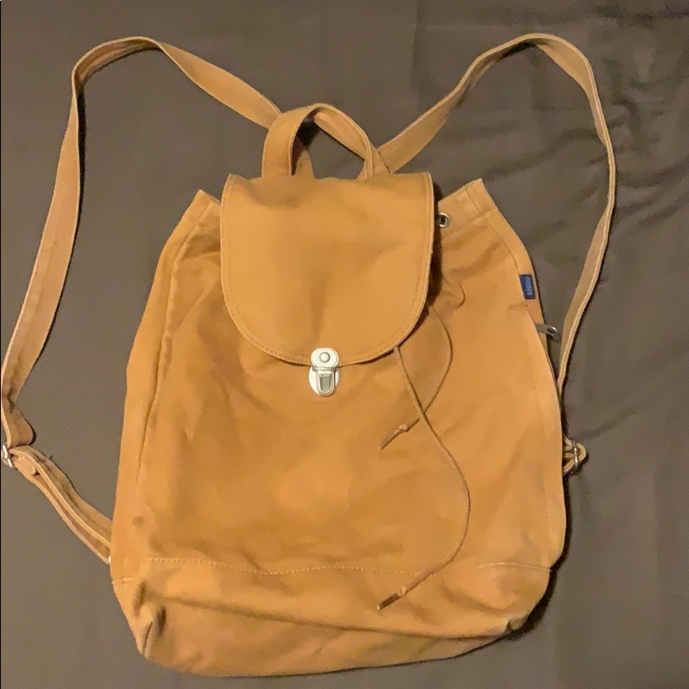Brown canvas Baggu Backpack